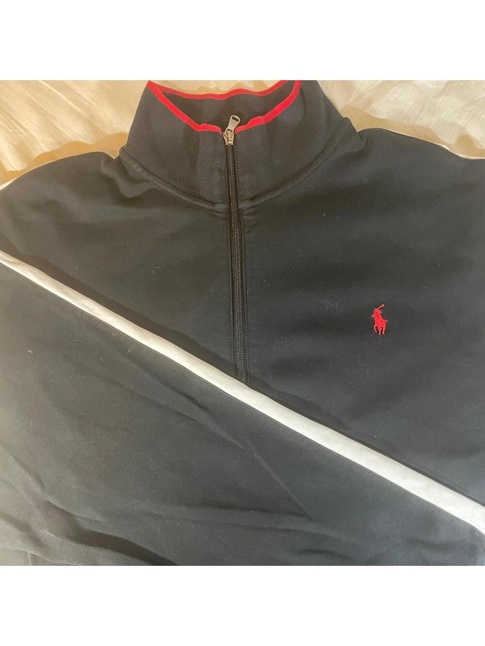 Polo Ralph Lauren Performance Full-Zip Track Jacket Men’s XL Black/White /Red